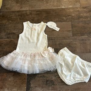 Koala Baby Boutique White Dress and Bloomers Set